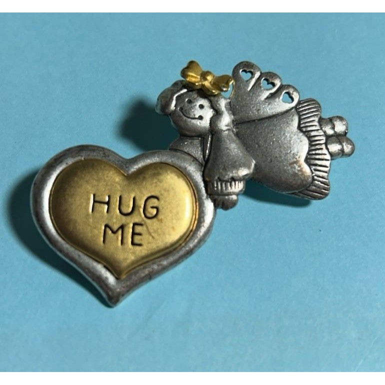 Angel Hug Me Heart Brooch Or Lapel Pin By Ajmc